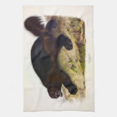 Wolverine oder Wolverene (Gulo gulo) von Audubon Geschirrtuch (Vertikal)