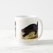 Wolverine oder Wolverene (Gulo gulo) von Audubon Kaffeetasse (VorderseiteRechts)