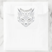 Wolverine Quadratischer Aufkleber (Tasche)