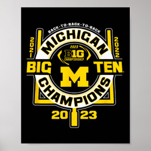 Wolverines Big Ten Champs Fußball 2023 Fußball 202 Poster