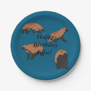 Wolverines Birthday Pappteller