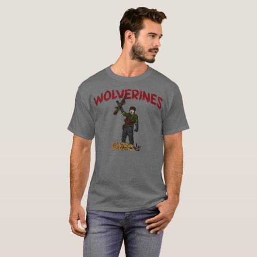 Wolverines Funny T-Shirt (Vorne ganz)