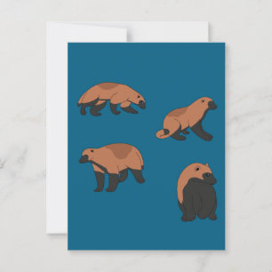 Wolverines Postkarte
