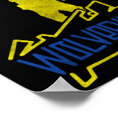 Wolverines Support Ukraine  Poster (Ecke)