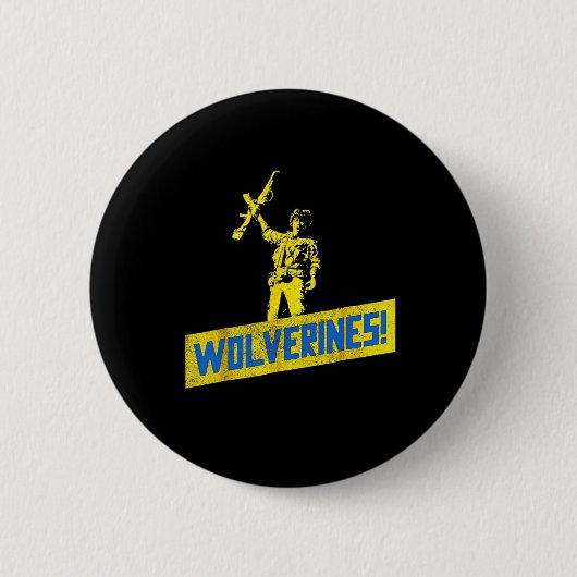 Wolverines unterstützen die Ukraine Steht mit der  Button (Vorderseite)
