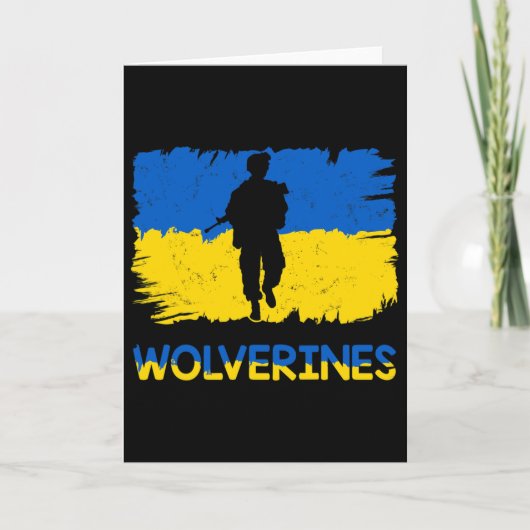 Wolverines unterstützen die Ukraine Unterstützen d Karte (Vorderseite)