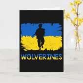 Wolverines unterstützen die Ukraine Unterstützen d Karte (Gelbe Blume)