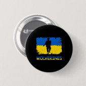 Wolverines unterstützen die Ukraine Unterstützen S Button (Vorne & Hinten)