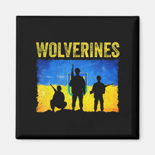 Wolverines unterstützen Ukraine Magnet
