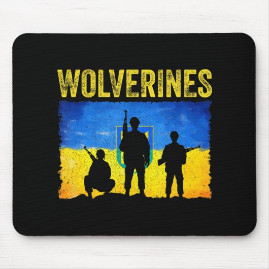 Wolverines unterstützen Ukraine Mousepad (Vorne)