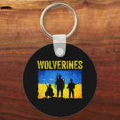 Wolverines unterstützen Ukraine Schlüsselanhänger (Vorderseite)
