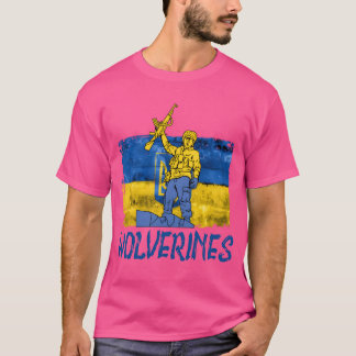 Wolverines unterstützen Ukraine Ukraine Wolverines T-Shirt
