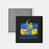 Wolverines unterstützen UkraineUkraine Wolverines Magnet (Vorderseite/Rückseite)