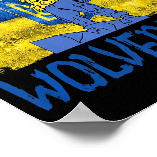 Wolverines unterstützen UkraineUkraine Wolverines Poster (Ecke)