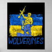 Wolverines unterstützen UkraineUkraine Wolverines Poster (Vorne)