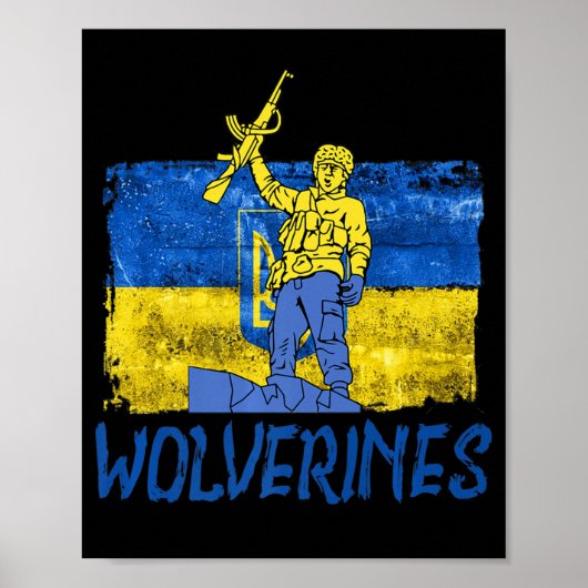 Wolverines unterstützen UkraineUkraine Wolverines  Poster (Vorne)