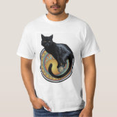 Wolverton schwarze Katzen-T - Shirt (Vorderseite)