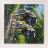 Wolves and Pups - Animal Puzzle (Horizontal)