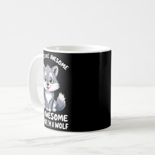 Wolves Are Awesome Funny Wolf Gif Zookeeper Kaffeetasse (Vorderseite Links)