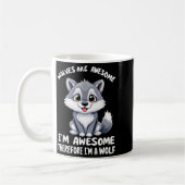 Wolves Are Awesome Funny Wolf Gif Zookeeper Kaffeetasse (Links)