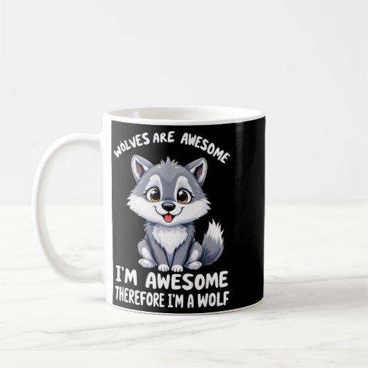 Wolves Are Awesome Funny Wolf Gif Zookeeper Kaffeetasse (Links)