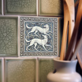 Wolves Arts & Crafts Wall Decor Art Nouveau Crane Fliese