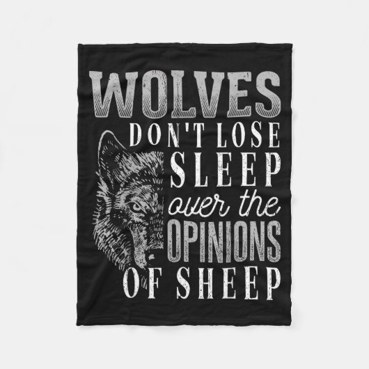 Wolves Don't Lose Sleep Over The Onions Of Sheep - Fleecedecke (Vorderseite)