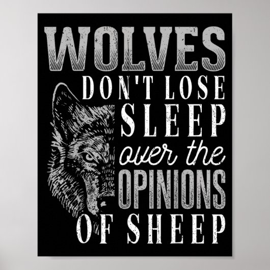 Wolves Don't Lose Sleep Over The Onions Of Sheep - Poster (Vorne)