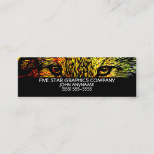 Wolves Eyes Business Card Mini Visitenkarte