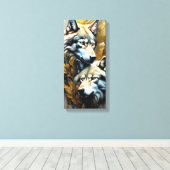 Wolves family leinwanddruck (Insitu (Holzboden))