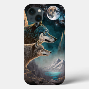 Wolves Full Moon Fantasy Landscape Case-Mate iPhone Hülle