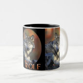 Wolves Gray Wolf Canis Lupis Zweifarbige Tasse (VorderseiteRechts)