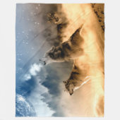 WOLVES HOWLING in der KALTE Fleecedecke (Vorderseite)