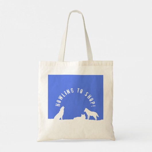 Wolves in Snow, Howling to Shop! Tote Bag Tragetasche (Rückseite)