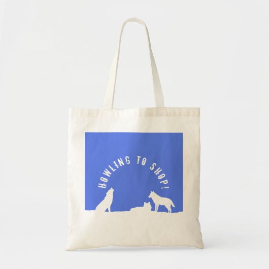 Wolves in Snow, Howling to Shop! Tote Bag Tragetasche (Vorne)