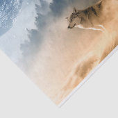 Wolves Moon Fog Naturlandschaft Seidenpapier (Ausschnitt)