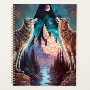Wolves Mountain Visionary Fantasy Art Planer
