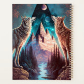 Wolves Mountain Visionary Fantasy Art Planer (Rückseite)