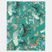 Wolves of the World (pattern) #1 Fleecedecke (Vorderseite)