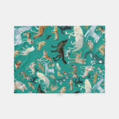 Wolves of the World ,(pattern) Fleecedecke (Vorderseite (Horizontal))