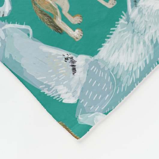 Wolves of the World ,(pattern) Fleecedecke (Ecke)