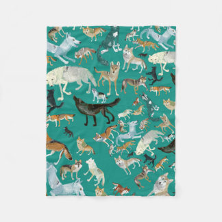 Wolves of the World ,(pattern) Fleecedecke