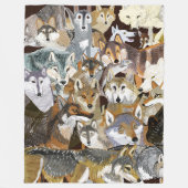 Wolves of the World puzzle Fleecedecke (Vorderseite)