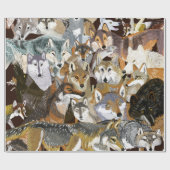 Wolves of the World puzzle Geschenkpapier (Flach)