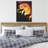 Wolves Peak Wrapped Canvas Leinwanddruck (Insitu (Schlafzimmer))