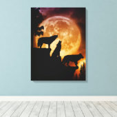 Wolves Peak Wrapped Canvas Leinwanddruck (Insitu (Holzboden))