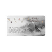 Wolves Snow Wilderness Holiday Rücksendeadresse Adressaufkleber (Vorne)