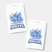 Wolves Throw Pillow Ausweis (Vorder- & Rückseite)
