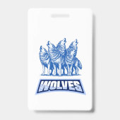Wolves Throw Pillow Ausweis (Rückseite)