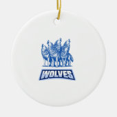 Wolves Throw Pillow Keramik Ornament (Vorne)
